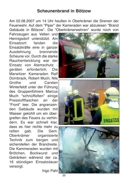 15. Ausgabe - Feuerwehr Marwitz