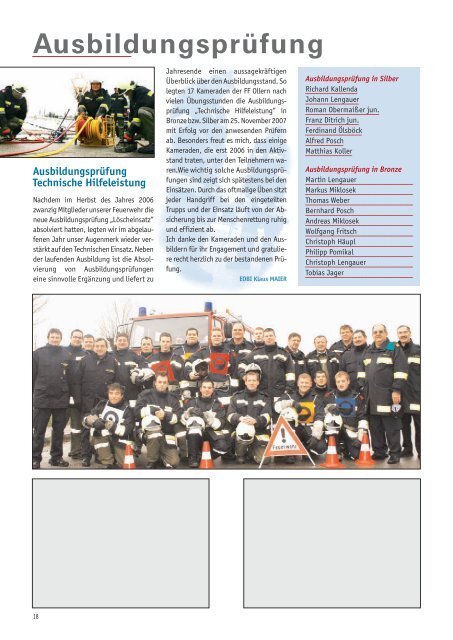 Feuerwehrzeitung 2007 - Freiwillige Feuerwehr Ollern