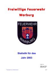 Freiwillige Feuerwehr Freiwillige Feuerwehr Warburg Statistik für ...