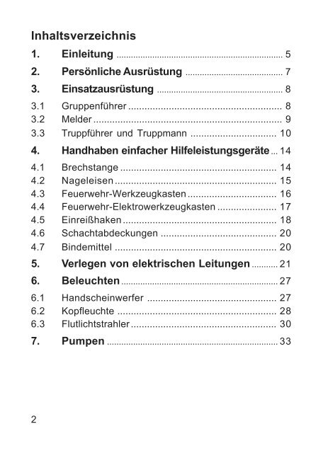 FwDV 1/2: Grundtätigkeiten Technische Hilfeleistung und Rettung