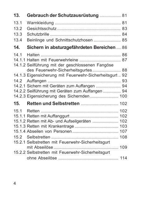 FwDV 1/2: Grundtätigkeiten Technische Hilfeleistung und Rettung