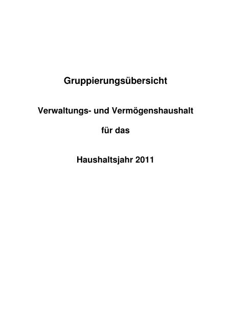 Haushaltsjahr 2011 - Stadt Lahr