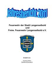 Feuerwehr der Stadt Langenselbold und Freiw. Feuerwehr ...