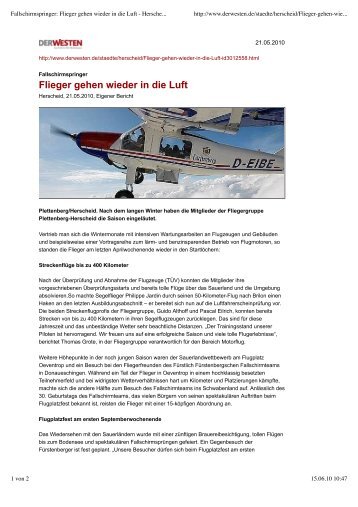 Flieger gehen wieder in die Luft 21.05.2010 - FF-Team