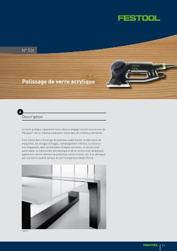 Polissage de verre acrylique - Festool