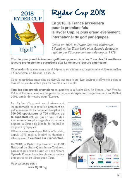 Livret Jouer au golf - Fédération Française de Golf