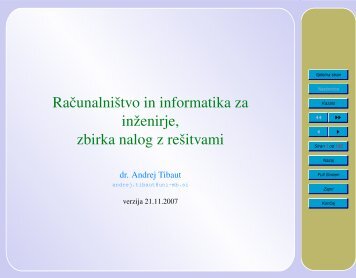 Raˇcunalništvo in informatika za inˇzenirje, zbirka nalog z rešitvami