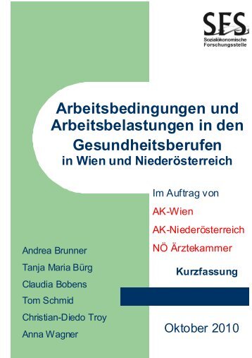 Arbeitsbedingungen und Arbeitsbelastungen in den ...