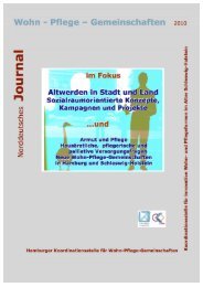 Norddeutsches Journal für Wohn-Pflege-Gemeinschaften,Thema