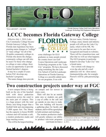 GLO Newsletter - Florida Gateway College