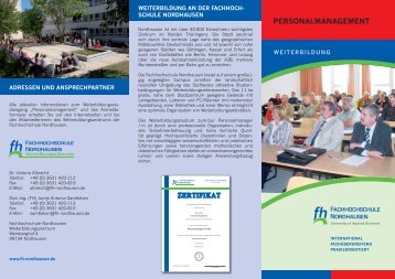 PERSONALMANAGEMENT - Fachhochschule Nordhausen