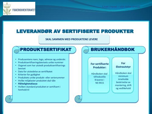 Livet i havet – vårt felles ansvar - FHL