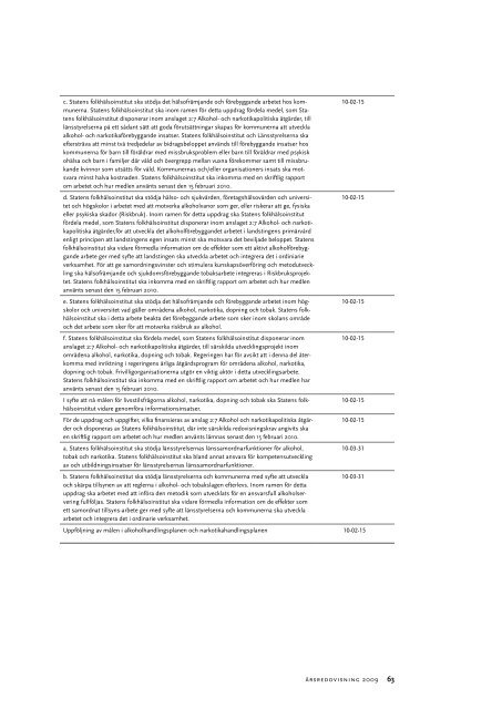 Årsredovisning 2009, 780 kB - Statens folkhälsoinstitut