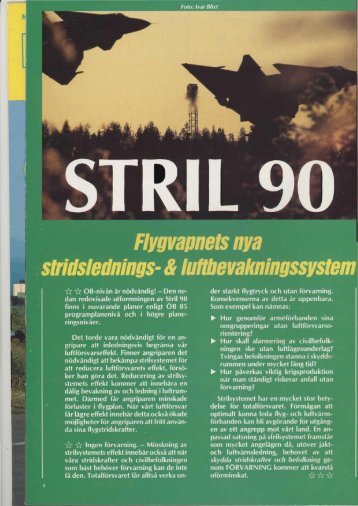 Stril 90, Flygvapnets nya stridslednings- & luftbevakningssystem