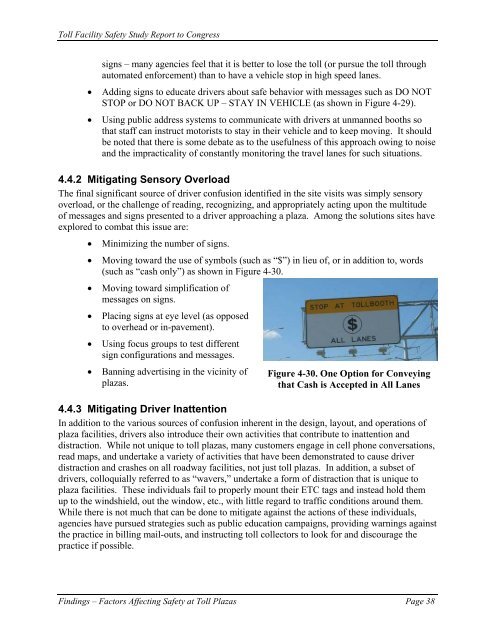 Toll Facility Safety Study Report to Congress - About