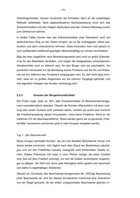 Die Bürgerfreundlichkeit des Beschwerdemanagements ... - FHVR AIV