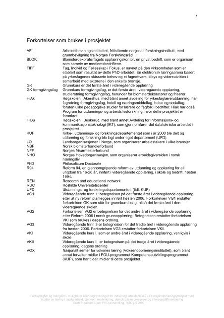 Forskjellighet og mangfold - muligheter eller begrensninger ... - FIFF