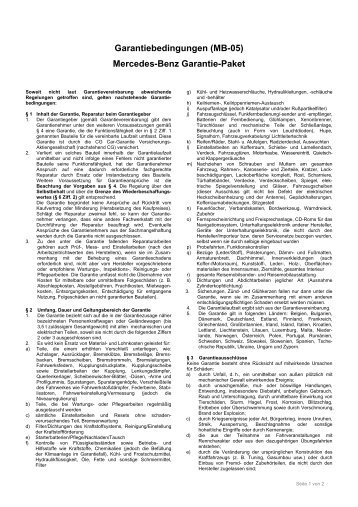 Junge sterne garantiebedingungen mercedes benz #5