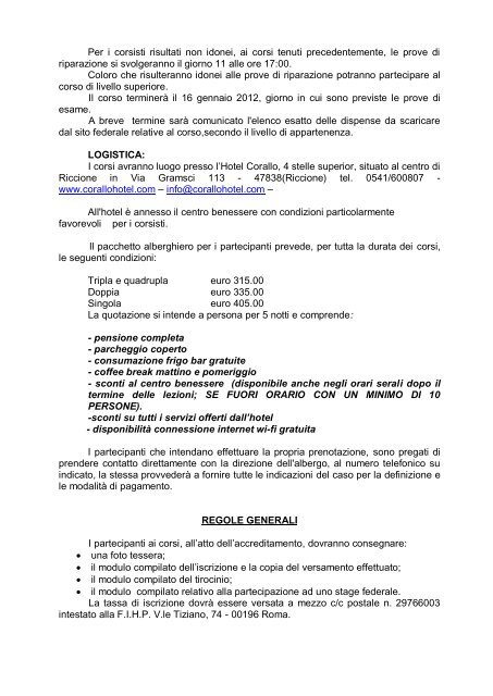 corsi allenatore 1 2 3 livello artistico - Federazione Italiana Hockey e ...