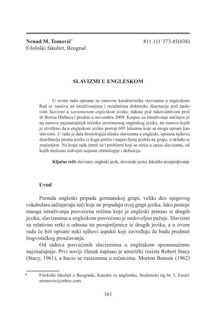 9. nenad tomovic.pdf - Filološki fakultet