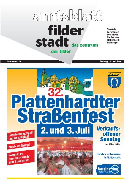 Publ filderstadt Issue kw26 Page 1 - Stadt Filderstadt