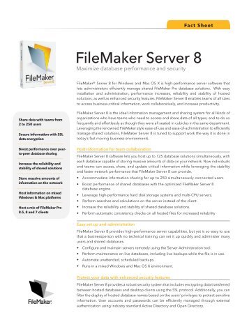 FileMaker Server 8