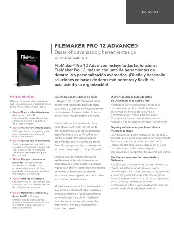 FILEMAKER PRO 12 ADVANCED