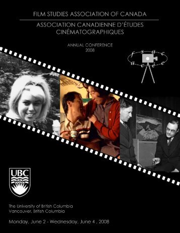 Cover Images (left to right) - Film Program - University of British ...