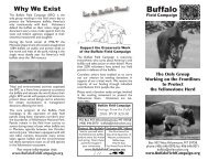BFC Trifold Flyer - Buffalo Field Campaign