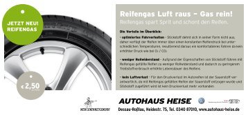 Reifengas Luft raus – Gas rein! -  Autohaus Heise