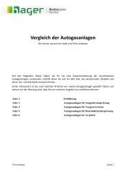 Vergleich der Autogasanlagen - Hager Autogas Service