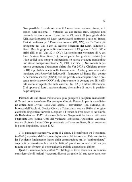 1. La tradizione - Centro di studi Filologici Sardi