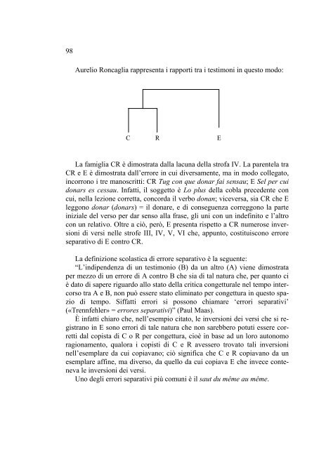 1. La tradizione - Centro di studi Filologici Sardi