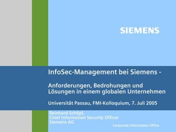 Siemens - Universität Passau