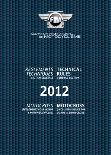 2012 FIM Technical Rules Motocross