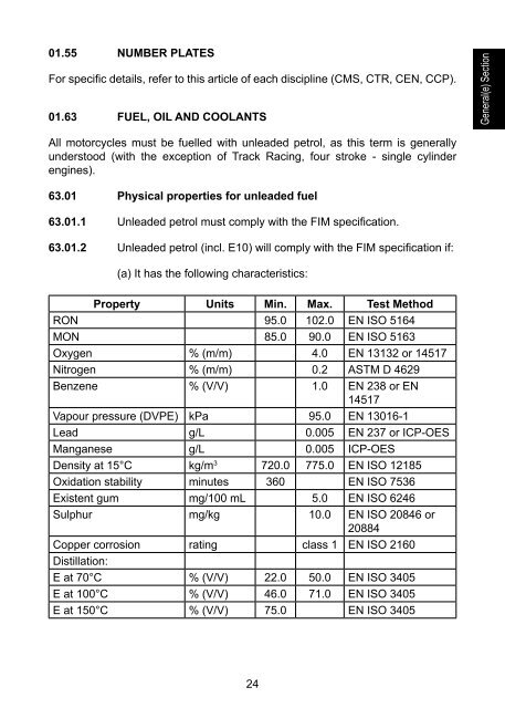 2012 FIM Technical Rules Motocross