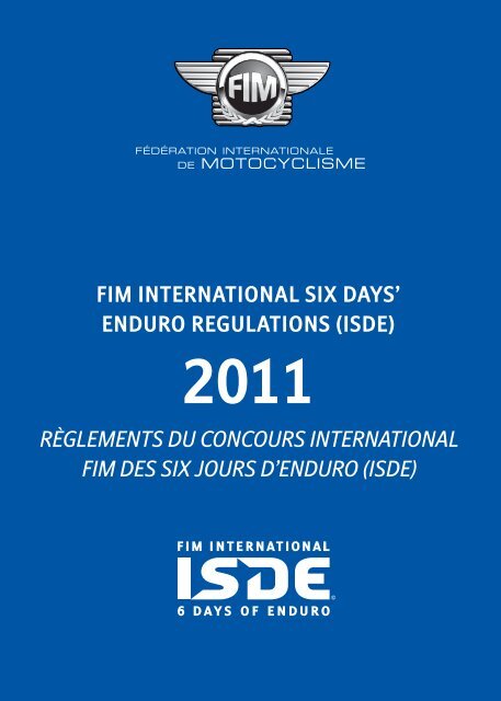 FIM INTERNATIONAL SIX DAYS' ENDURO REGULATIONS (ISDE ...