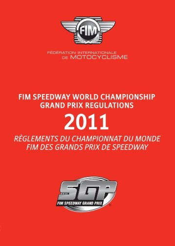 fim speedway world championship grand prix regulations ...