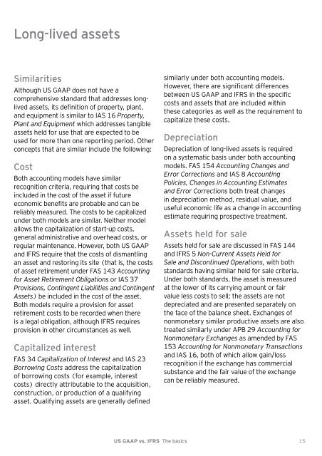 US GAAP vs. IFRS The basics - Financial Executives International