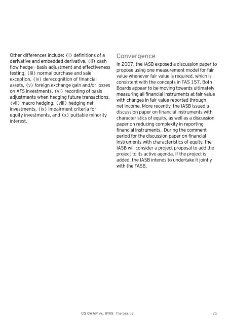 US GAAP vs. IFRS The basics - Financial Executives International