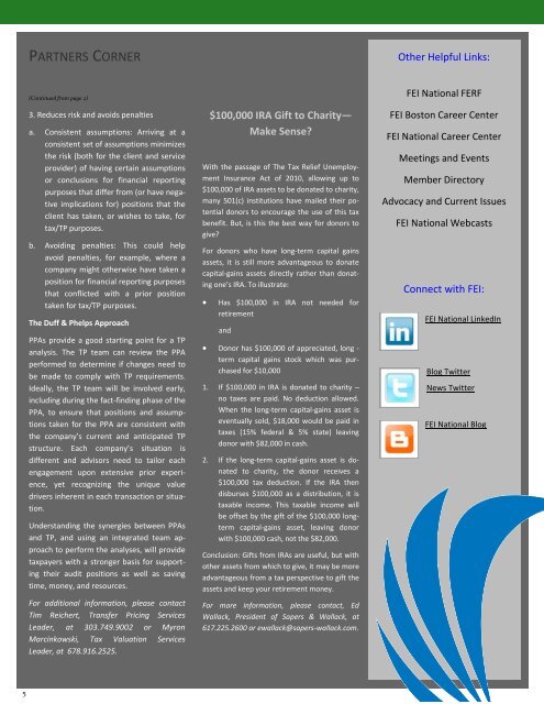 April 2011 Newsletter - Financial Executives International