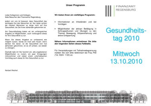 Gesundheits- tag 2010 Mittwoch - Finanzämter in Bayern