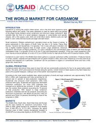 THE WORLD MARKET FOR CARDAMOM