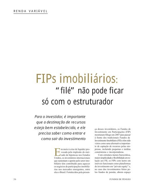 Fundos de Pensão - Fipecafi