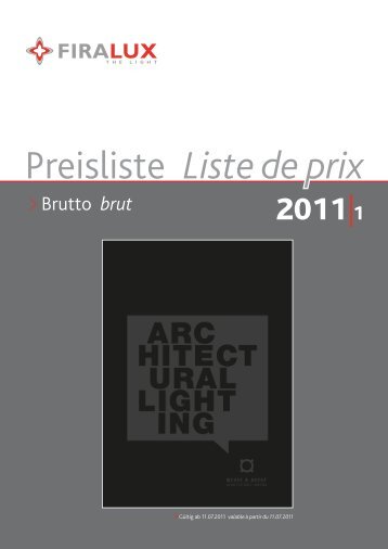 Preisliste Liste de prix - Firalux Design AG