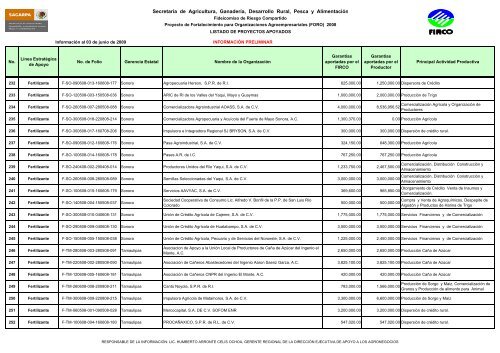 Proyecto de Fortalecimiento para Organizaciones ... - Firco