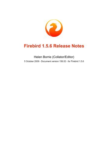 Firebird 1.5.6 Release Notes