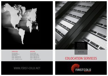 COLOCATION SERVICES - FIRST COLO GmbH