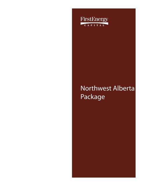 Northwest Alberta.indd - FirstEnergy Capital Corp.