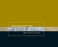 2007 annual report aveiro investment corp. - First West Properties
